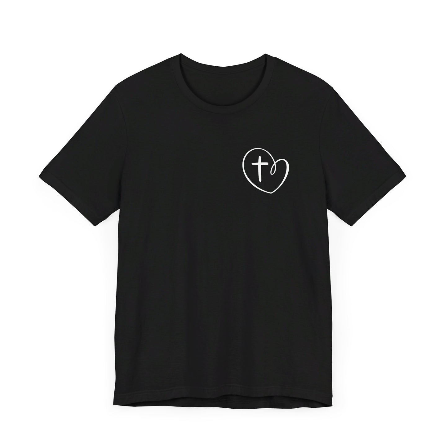 "Cross in Heart" Unisex Jersey Short Sleeve Tee