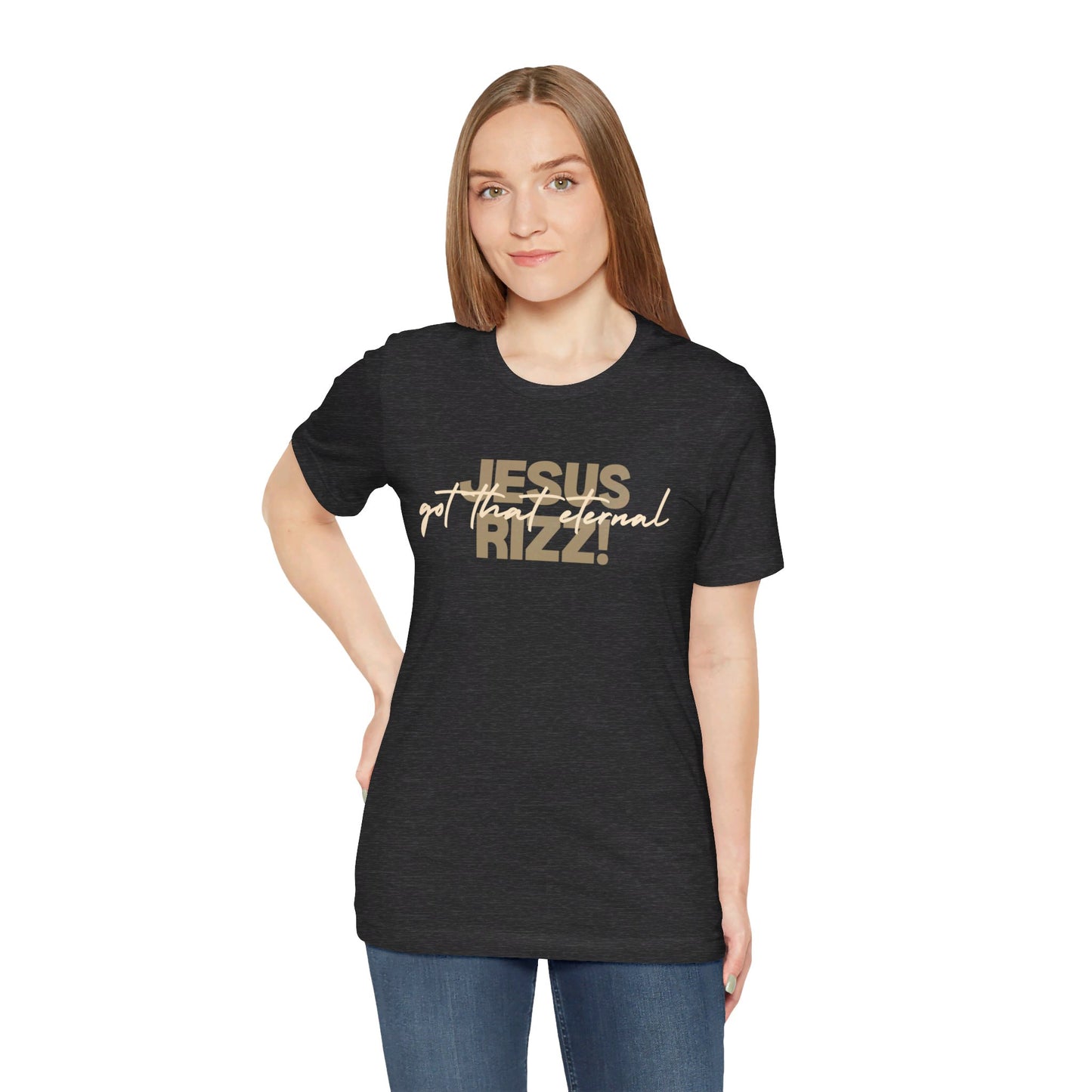 "Jesus got that eternal Rizz!" Unisex Jersey Short Sleeve Tee