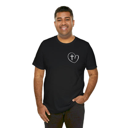 "Cross in Heart" Unisex Jersey Short Sleeve Tee