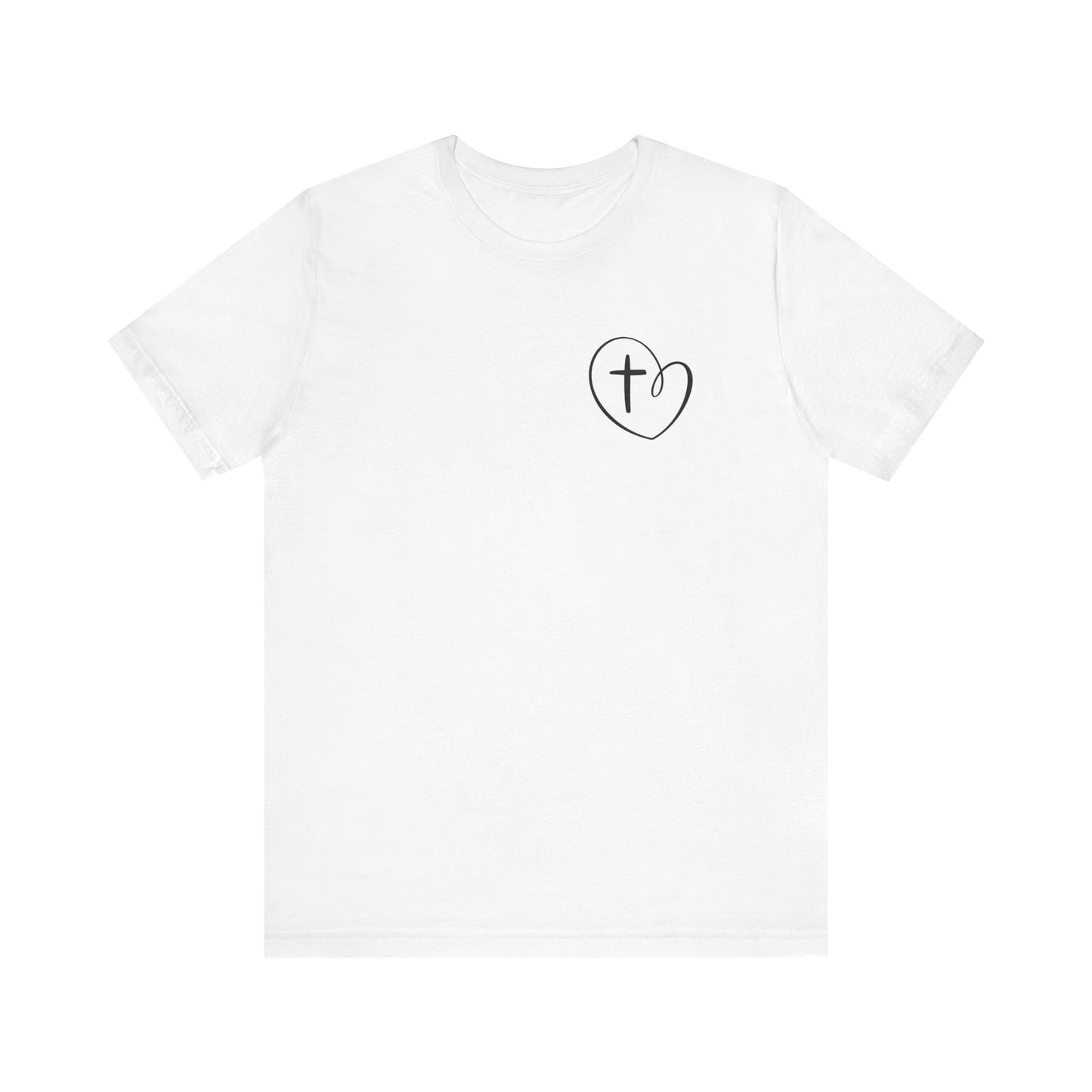 "Cross in Heart" Unisex Jersey Short Sleeve Tee