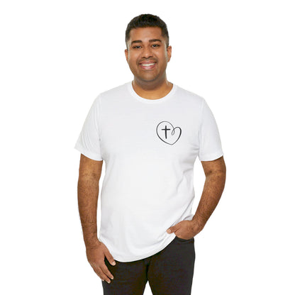 "Cross in Heart" Unisex Jersey Short Sleeve Tee