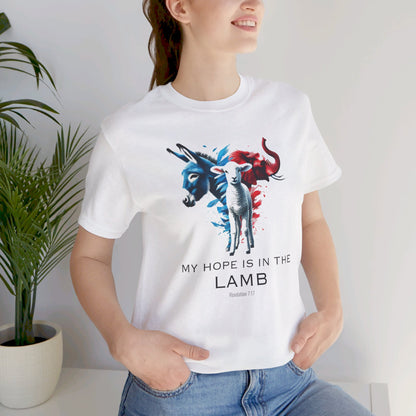 "MY HOPE IS IN THE LAMB" Unisex Jersey Short Sleeve Tee