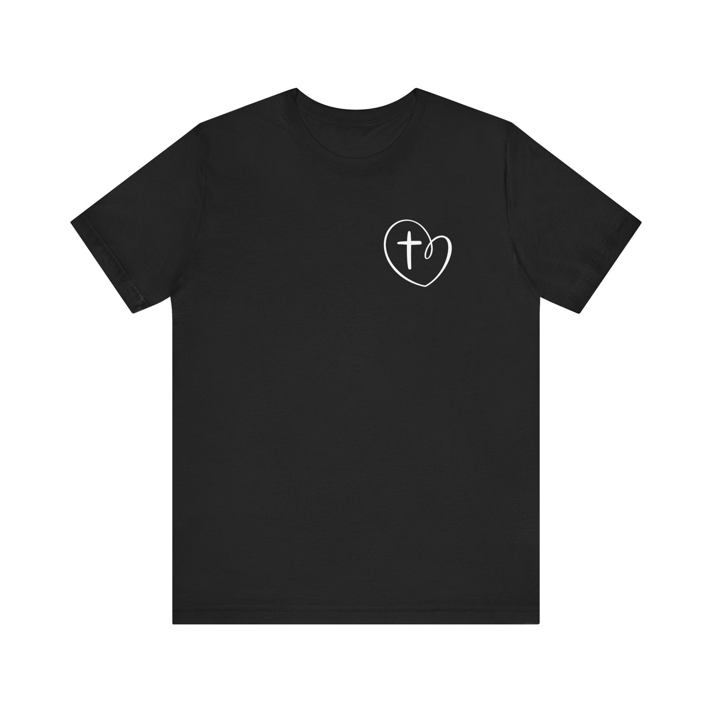 "Cross in Heart" Unisex Jersey Short Sleeve Tee