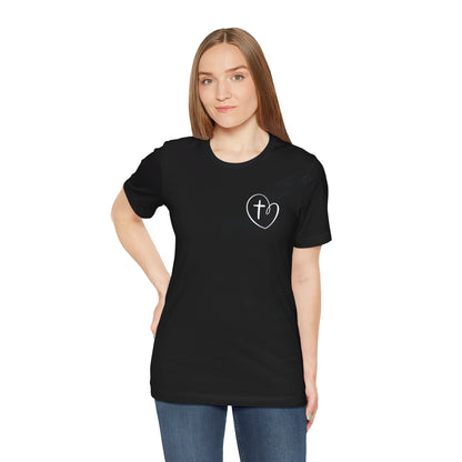 "Cross in Heart" Unisex Jersey Short Sleeve Tee