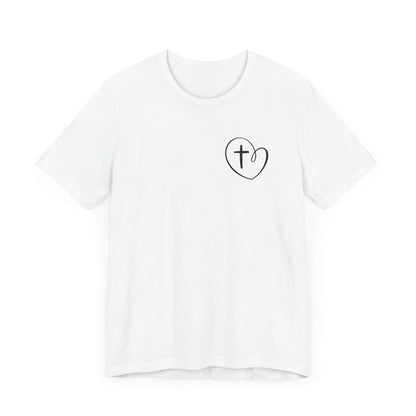 "Cross in Heart" Unisex Jersey Short Sleeve Tee